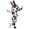 Smiffys Costume da mucca, bianco e nero, Tuta integrale con cappuccio Halloween