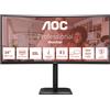 AOC CU34E4CV Monitor Curvo 34" UltraWide Quad HD 120Hz Nero