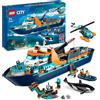LEGO City 60368 Esploratore Artico Grande Nave Galleggiante con Elicottero