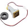 Hyuduo Voltmetro Amperometro Digitale AC, Display LED 60-500V 0-100A, Misuratore Tensione Corrente da Pannello 22mm, Monitoraggio Elettrico per Quadro Domestico e Industriale