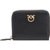 PINKO PORTAFOGLIO QUADRATO ZIP-AROUND IN PELLE - 100249A0F1 - nero