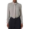 ELISABETTA FRANCHI CAMICIA IN GEORGETTE STAMPATA CON CRAVATTA - CA10956E2 - milk