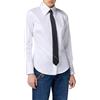 ELISABETTA FRANCHI CAMICIA IN POPELINE DI COTONE CON LOGO - CA11556E2 - bianco