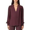 ELISABETTA FRANCHI CAMICIA IN GEORGETTE CON DETTAGLIO GIOIELLO - CA12356E2 - milk