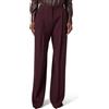 ELISABETTA FRANCHI PANTALONE IN CREPE CON DETTAGLI LOGO - PA12356E2 - merlot