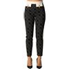 ELISABETTA FRANCHI PANTALONE BI COLOR IN DOPPIO CREPE CON STAMPA - PAS0156E2 - nero