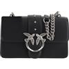 Pinko Borsa Donna Love One Mini St Vitello Nero/Argento TU