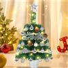 CERIAL Mini albero di Natale,50 cm Piccolo albero di Natale artificiale con luci, da tavolo, alimentato a batteria, mini albero di Natale preilluminato con tutti gli ornamenti per scrivania, ufficio, Natale