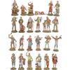 Moranduzzo Gruppo Pastori 24 Personaggi per Presepe da 6 cm - MINI 6 - Scala 1:32 - Statuine Indistruttibili Rifinite a Mano, Scultore M. Landi, Made in Italy
