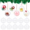 AWCIGG 20 Pezzi Palline Trasparenti Natale Apribili 5 cm Palle di Plastica da Riempire Sfere Plexiglass Palline Vuote Fai da Te per Decorazioni
