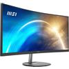 MSI PRO MP341CQ Monitor Curvo 34'' UWQHD (3440 x 1440), Pannello 21:9, 100 Hz, 1 ms (MPRT), Anti-Flicker, Less Blue Light, Speaker integrati, 2x HDMI 2.0b, 1x DP, VESA 100x100, Nero
