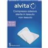 Alliance Healthcare GARZA COMPRESSA ADESIVA ALVITA TNT 10X6CM 5 PEZZI