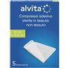 Alliance Healthcare GARZA COMPRESSA ADESIVA ALVITA TNT 10X12,5CM 5 PEZZI