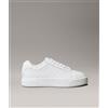 Calvin Klein Jeans Sneakers in pelle con emblem logo Bianche Donna