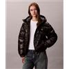 Calvin Klein Jeans Piumino con cappuccio e finitura lucida Nero Donna