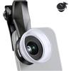 NEEWER Obiettivo Macro 10X con Clip per Obiettivo Telefono Filettata da 17mm e Paraluce Diffusore Rimovibile, Anche per Phone Cage/Phone Case/Phone Clamp/Backplate con Filettatura da 17mm, LS-28 PRO