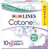 Lines - Cotone Bio Ultra con Ali - Confezione 12 Pezzi