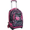 Seven Trolley New Tech Seven, Keep Flag, Rosa, 3in1 Zaino Sganciabile, Scuola & Viaggio