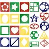 MWOOT 22 Pezzi Pittura Stencil Set, Forme geometriche Disegno Modello per l'apprendimento della Pittura, Decorazione Artigianale Fai da Te