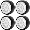 Jeanoko Pneumatici per Auto Drift , Lunga Durata di Servizio Texture Irregolare 4 Pezzi Guida Flessibile Pneumatici Drift RC Presa Forte per Auto RC 1/10