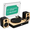 Marley House of Marley Revolution Giradischi Bluetooth con Casse - Giradischi Vinili Sostenibile con Altoparlanti Cablati, Facile da Configurare, Design Moderno con Coperchio