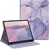 FINTIE Custodia per iPad Air 13 Pollici M4/M3/M2 (2026/2025/2024) con Portapenne, Multi-angli Slim Fit Folio Cover Case con Pocket e Auto Sveglia/Sonno, Lilla Marble