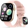Poounur Smartwatch Uomo Donna con Effettua o Risposta Chiamate, 2.01" Orologio Smartwatch Contapassi/Cardiofrequenzimetro/Sonno, 110+ Modalità Sportivo Fitness Tracker, Impermeabile 5ATM Smart Watch Rosa