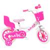 SUN&SPORT Bicicletta 12" - Rosa. Freno caliper frontale - Porta bambola e cestello inclusi - adatta per bambini dai 3-5 anni