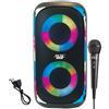 MUSIC STAR Cassa karaoke pro 200w con microfono e luci led rgb