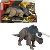 Jurassic World Mattel jurassic world - nasutoceratopo ruggito selvaggio jw - dinosauro snodato con suoni e attacco coda