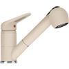 Franke Rubinetto Cucina Miscelatore con Doccetta Estraibile Monocomando Canna Bassa colore Avena - 115.0470.665 NOVARA-PLUS