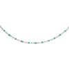 SINGULARU - Collana Dots Turquoise Enamel. Catena con Pietre Naturali in Argento Sterling 925 con Placcatura Rodio. Taglia Unica. Gioielli da Donna