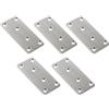FEEIMOL 5 Pezzi Piastra Giunzione Piatta Acciaio Inossidabile Supporti Piatte Dritte Staffa Angolare Piatta Connettore di Riparazione per Sedie Tavoli Armadio 2mm d'épaisseur 40x80mm