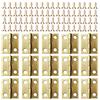 Feelava Piccole mini cerniere, confezione da 50 cerniere per armadietti, cassetti, porte, cassettiere, connettori con 200 mini viti di ricambio in ottone da 8 mm, cerniere in metallo per portagioie in legno