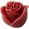 Cereria Di Giorgio - Candela a forma di Bocciolo di Rosa - Colore Rosso - Diametro 8 cm Altezza 8 cm - Sacchetto Regalo - Spring Collection - Artigianale