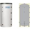Cordivari Volano Termico BS per Pompa di Calore 200 L- PVC Grigio, 6 Connessioni Interne ,