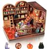 Cuteefun Miniature Casa delle Bambole, Kit da Casa di Bambole in Legno con LED, Struttura a Incastro, Facile da Assemblare, Regalo per Compleanni, Natale e Halloween (Pozione Magica)