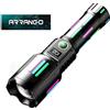 Aglow.it Torcia Led potente Polic 100000w Tattica Ricaricabile USB, Super luminosa Torcia