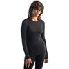 icebreaker Everyday Crewe Top a Maniche Lunghe da Donna - 100% Lana Merino per Escursioni, Sport Invernali, Corsa, Fitness - 175 Tessuto Ultraleggero - Nero, S