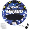 VEVOR Gommoni Trainabili, Gommone Rimorchiabile Gonfiabili Rotondi Sport Acquatici da Tirare, Copertura Completa Nylon, Maniglie EVA Valvola Sicurezza della Velocità 1-2 Persone, 154,22 kg, 1315 mm