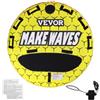 VEVOR Gommoni Trainabili, Gommone Rimorchiabile Gonfiabili Rotondi Sport Acquatici da Tirare, Copertura Completa Nylon, Maniglie EVA Valvola Sicurezza della Velocità 1-3 Persone, 231,3 kg, 1600 mm