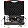 VEVOR Kit di Ricarica dell'Accumulatore di Azoto Idraulico, Sistema di Prova della Pressione con 3 Manometri 1500, 4000, 6000 PSI, 6 Adattatori, 1 Tubo del Gas, 1 Valvola, 1 Adattatore CGA580