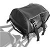 VEVOR Borsa Posteriore per Moto, Espandibile da 10 L con Copertura Antipioggia Impermeabile, Borsa da Viaggio per Bagagli per Sportivi all'Aria Aperta, Zaino con Tracolle, Tasca, Nero