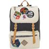 Invicta Zaino Ufficio My Jolly Bear Patch, Nero Bianco, Icon, Zaino Mono Scomparto Con Tasca Porta PC, Realizzato In Canvas Con Tessuto Orsetto e Dettagli In Cuoio, Viaggio, Lavoro E Tempo Libero