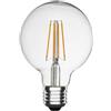 Planetitaly Lampadina G95 globo E27 LED 15W alta resa 187W lampada decorativa filamento palla vetro luce pub, bar, taverna, pizzeria, locali commerciali, alimentazione 230V (2700K)