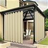 Bonzer Tende impermeabili da esterno per patio, con occhielli larghi, blocco della luce solare, tende per esterni, per gazebo, veranda, pergola, gazebo, 1 pezzo, 274 x 213 cm, crema