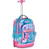 Mitama Trolley Scuola Run Maxi OCEANVIBES, Turchese, Doppio Scomparto, Tasca Frontale, 2 Tasche Laterali, Scuola Elementare e Tempo Libero, Bambina