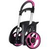 SJ GANG STYLE JAM GANG SJ GANG Be Box - Carrello Trolley Scuola, Carrellino Blocca Zaino con Elastici - Maxi Ruote - Carrellino Richiudibile - Scuole Elementari e Medie - Nero/Fucsia