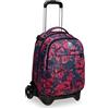 Invicta Trolley TECH ROSES, Crossover System, Tasche multifunzione, Per bambine e ragazze, Scuola, Tempo libero, Viaggi