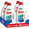 Dixan Liquido Classico Detersivo Lavatrice (4 confezioni da 42 Lavaggi), per una pulizia profonda del bucato e freschezza igienica per la lavatrice, Rimuove le macchie da 20°C